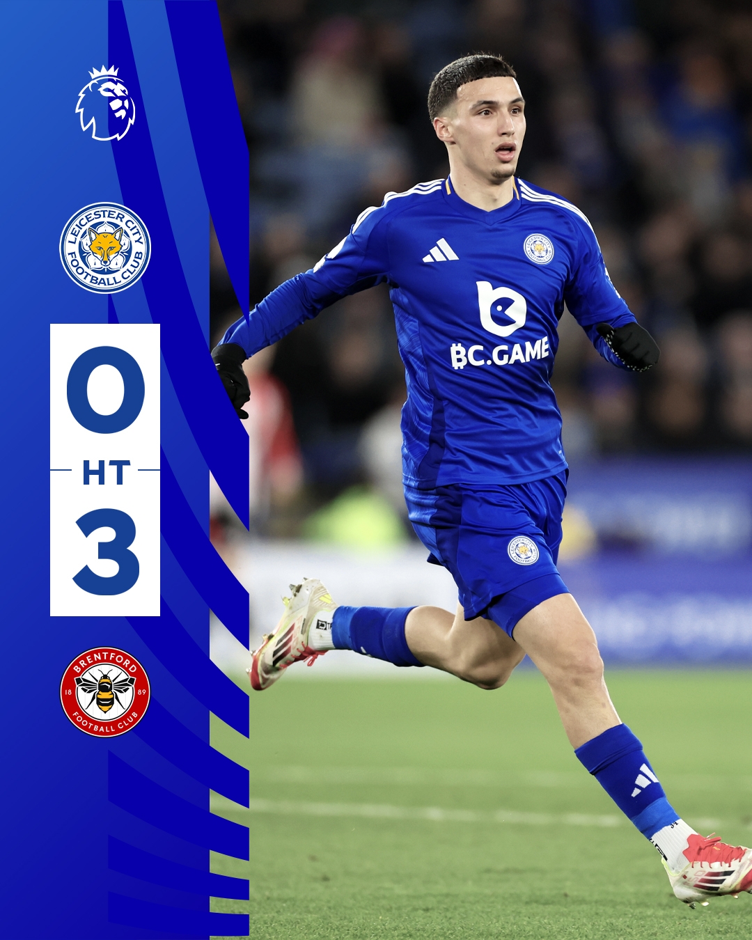  半場0-3！萊斯特若不進球輸球，將主場6連敗0進球創(chuàng)歷史最糟戰(zhàn)績