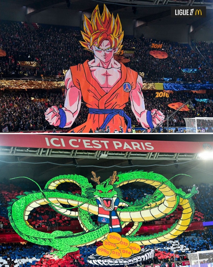  逝世一周年，法甲官推曬昔日巴黎主場(chǎng)龍珠TIFO：鳥(niǎo)山明經(jīng)典永存