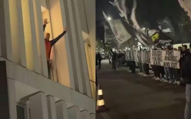  都體：尤文球迷來(lái)到酒店外支持新主帥，圖多爾向球迷們揮手致意