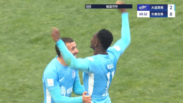  馬萊萊大連處子球！呂焯毅助攻馬萊萊破門，大連英博2-0亞泰